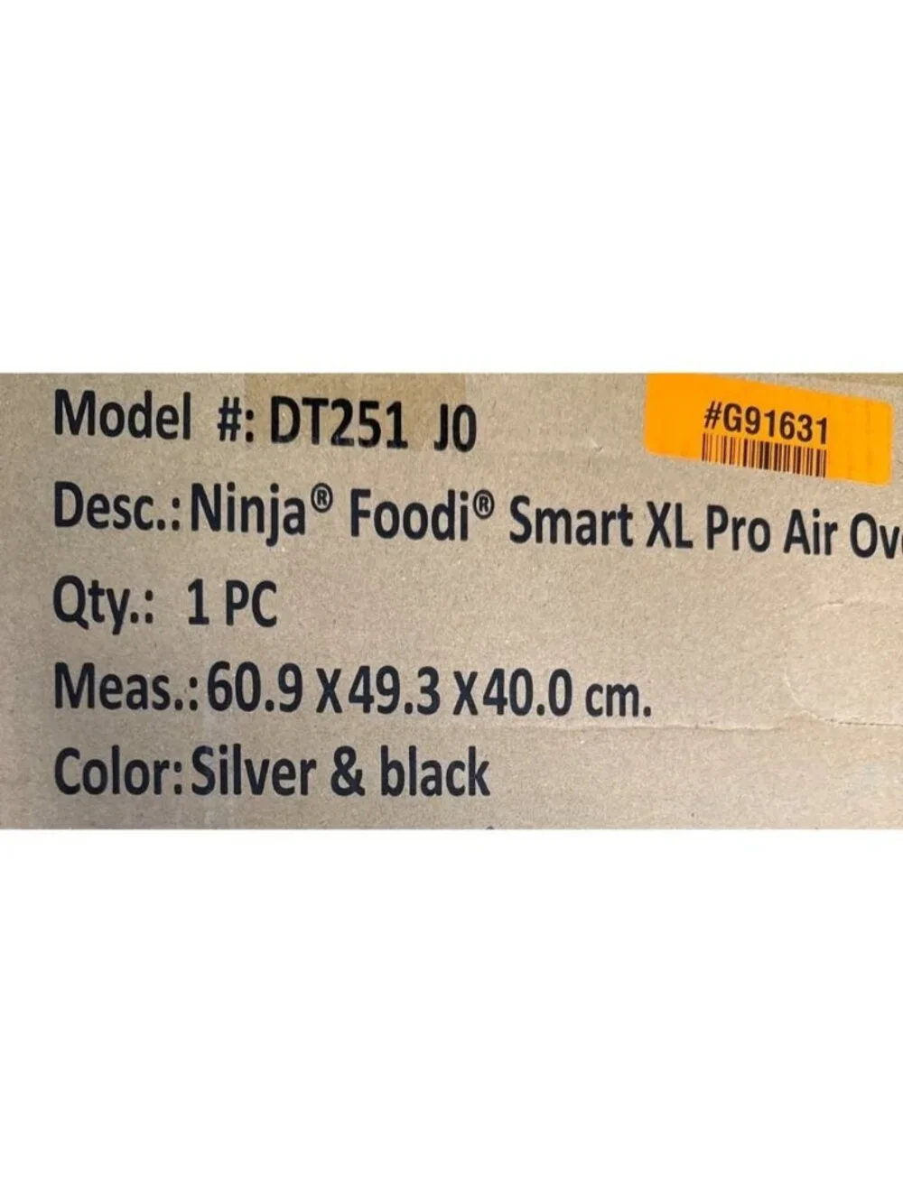 Ninja Foodi 10-In-1 Smart XL Air Fry Oven, DT251 New in Box